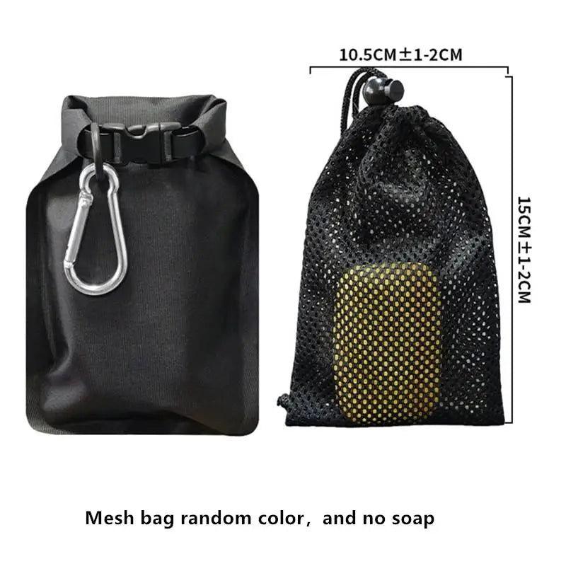 Quick Dry Foldable Soap Bar Case – Waterproof Travel Toiletry Bag Travel Soap Case Qme Black