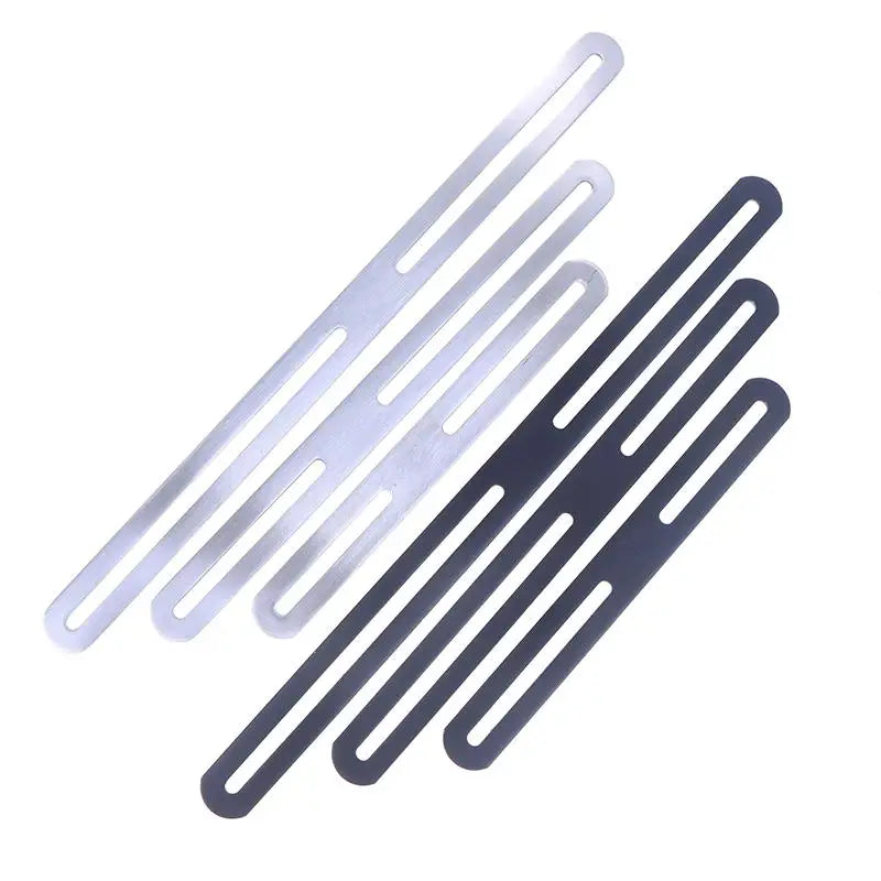 Stainless Steel 180° Flat Straight Bracket – Black & Silver Flat Angle Bracket Qme