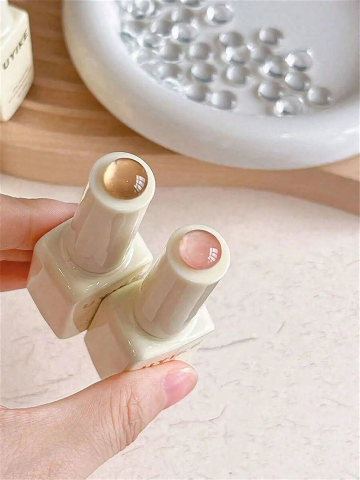 Mini Glass Nail Art Beads Color Chart – 3D Round Swatches Nail Art Tool Qme