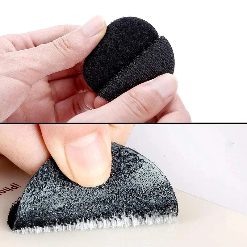 Black Round Self-Adhesive Fastening Point Stickers – 5 Sheets Adhesive Fastening Stickers Qme