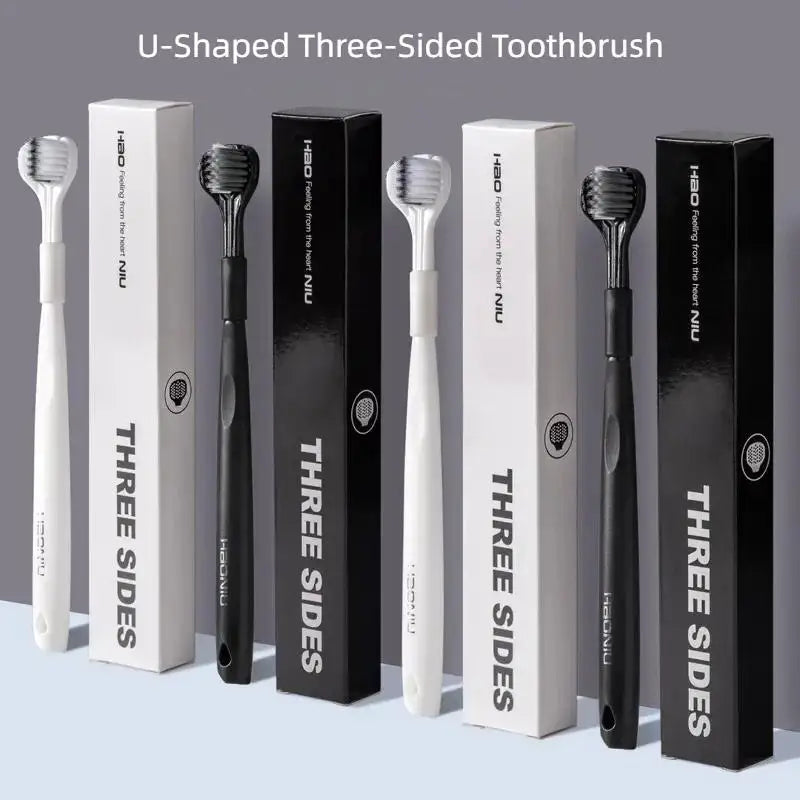 U-Shaped Three-Sided Toothbrush | Soft Bristles Manual Toothbrush Qme