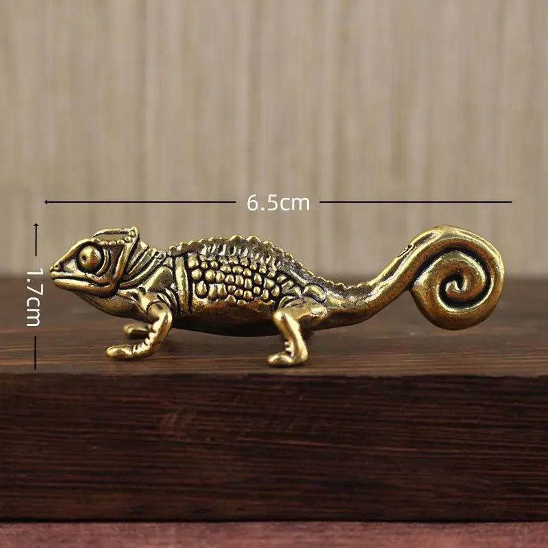 Antique Brass Animal Figurines – Small Home Decor Ornaments Decorative Figurine Qme A3
