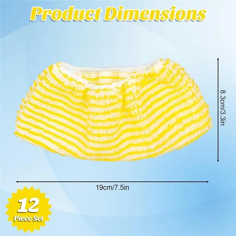 12-Pack Microfiber Cloths for Kärcher EasyFix SC 1 2 3 4 5 Steam Cleaner Cloths Qst