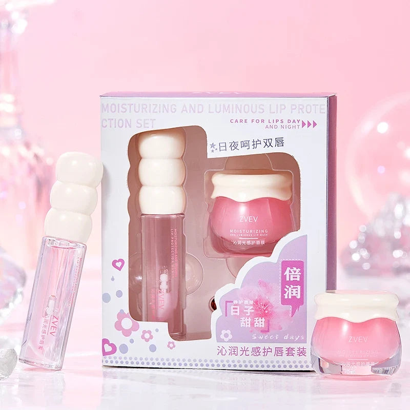 Refreshing Light Lip Care Set – Moisturizing Hydrating Gloss Lip Gloss Set Qme