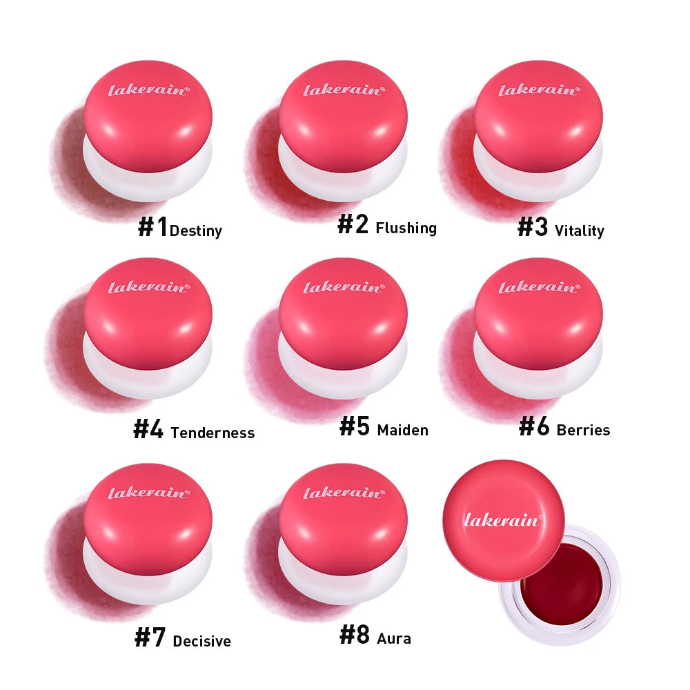 Lakerain 2-in-1 Lip & Cheek Pudding Pot Soft Matte Blush Lip & Cheek Blush Qst