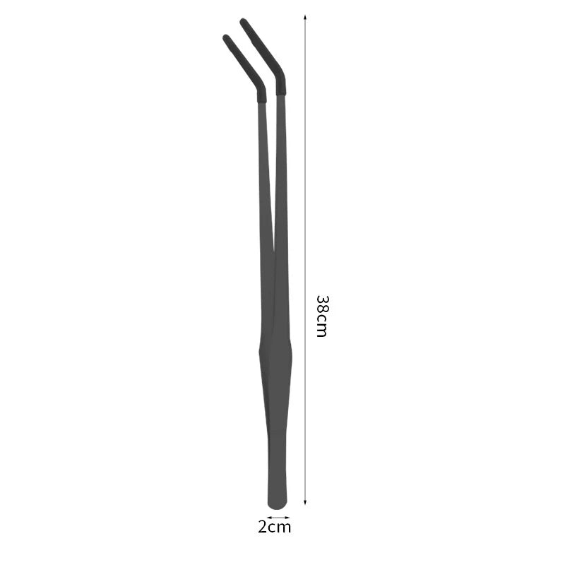 Reptile Feeding Tongs Stainless Steel Rubber Tip Tweezers Pet Feeding Tongs Qst A13