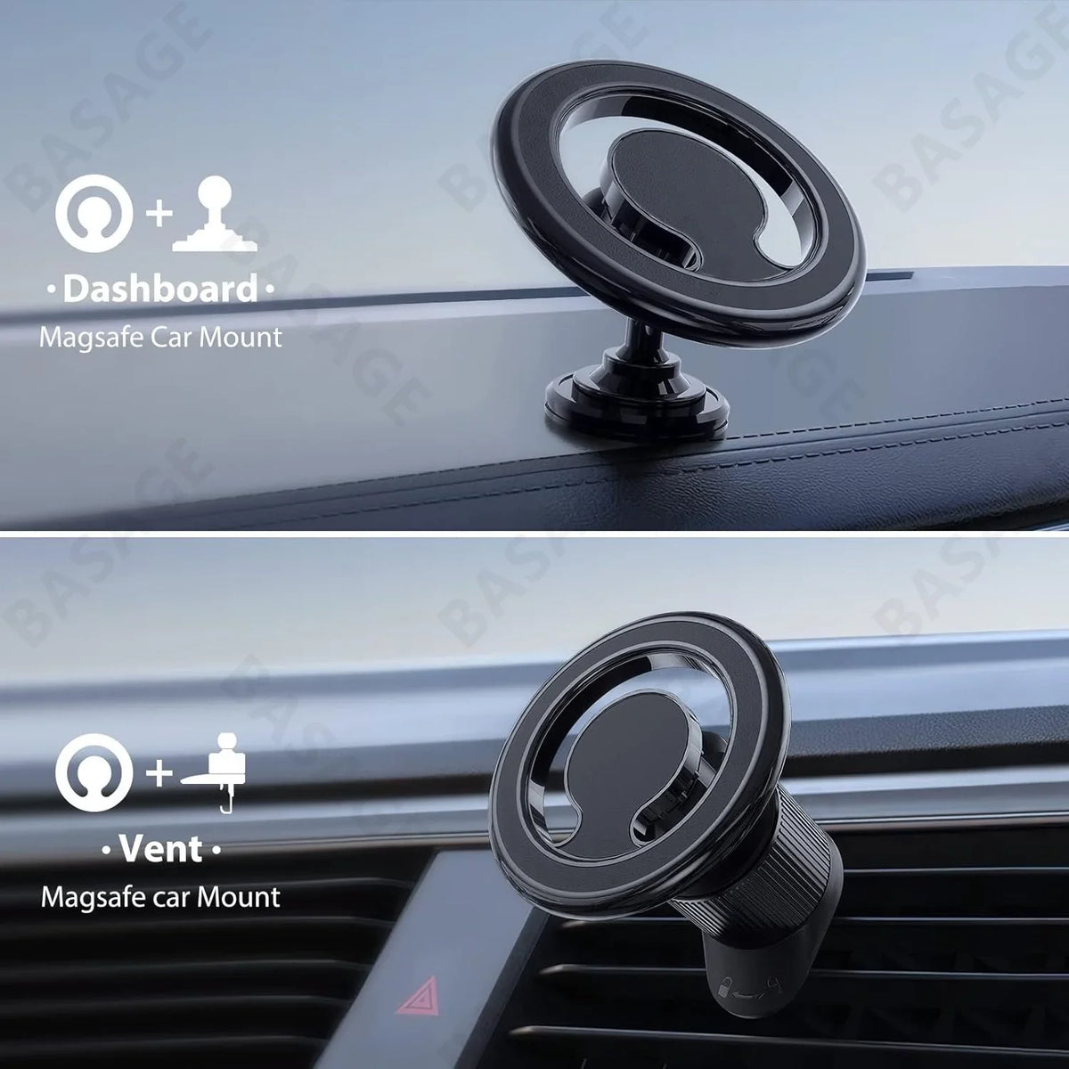 Magnetic Car Phone Mount | MagSafe GPS Holder Stand Car Phone Mount Qme