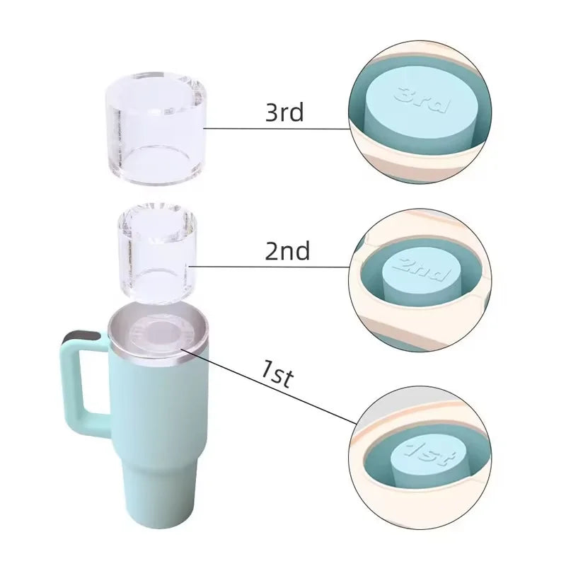 3-Grid Silicone Ice Mold for Stanley Cup – Large Capacity Silicone Ice Mold Qst