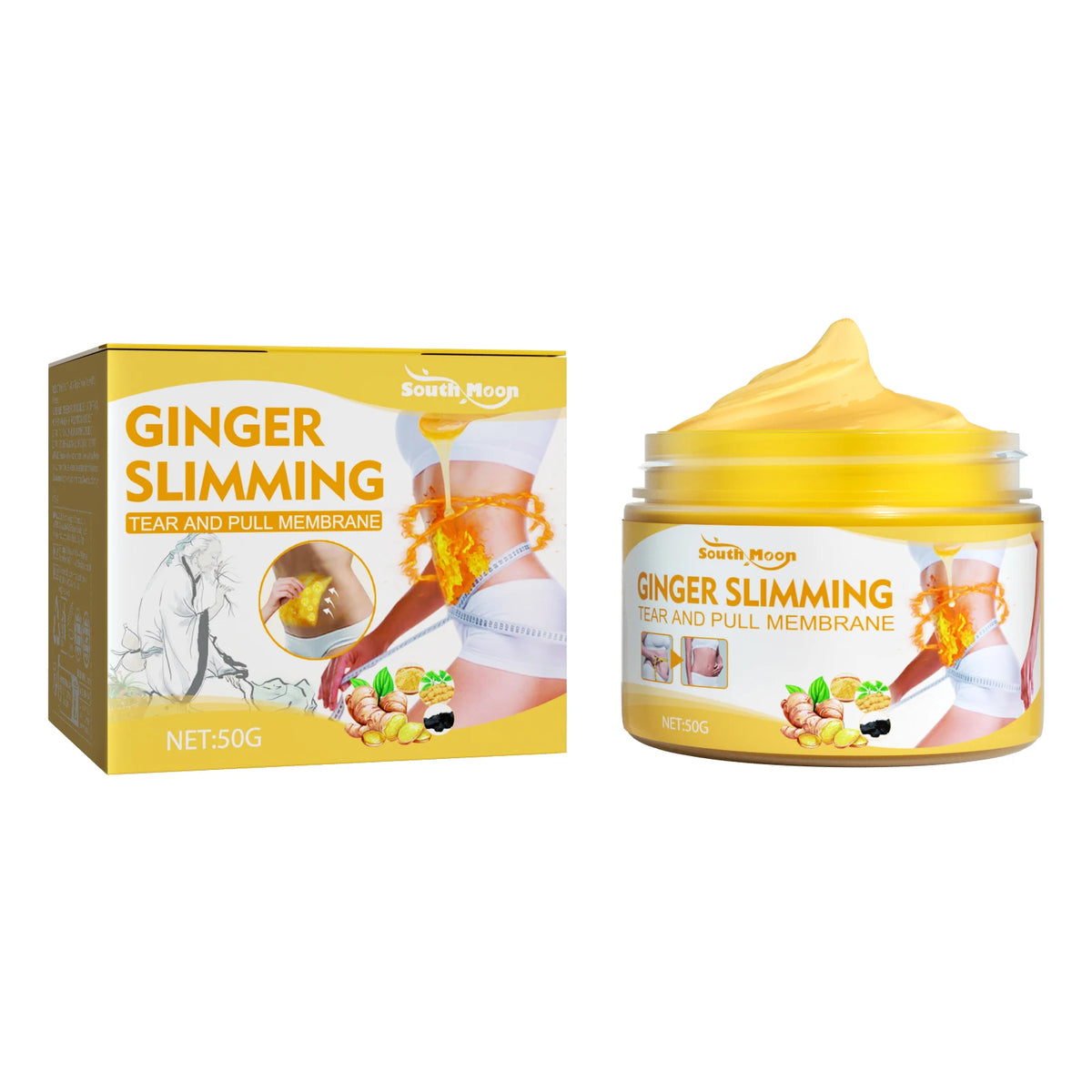 South Moon Ginger Firming Body Cream – Toning Slimming Gel 50g Body Firming Cream Qst 50g boxed