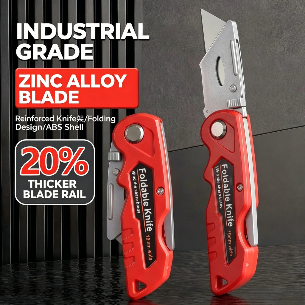 Alloy Folding Art Knife with ABS Handle & Blade Storage Folding Utility Knife Qme
