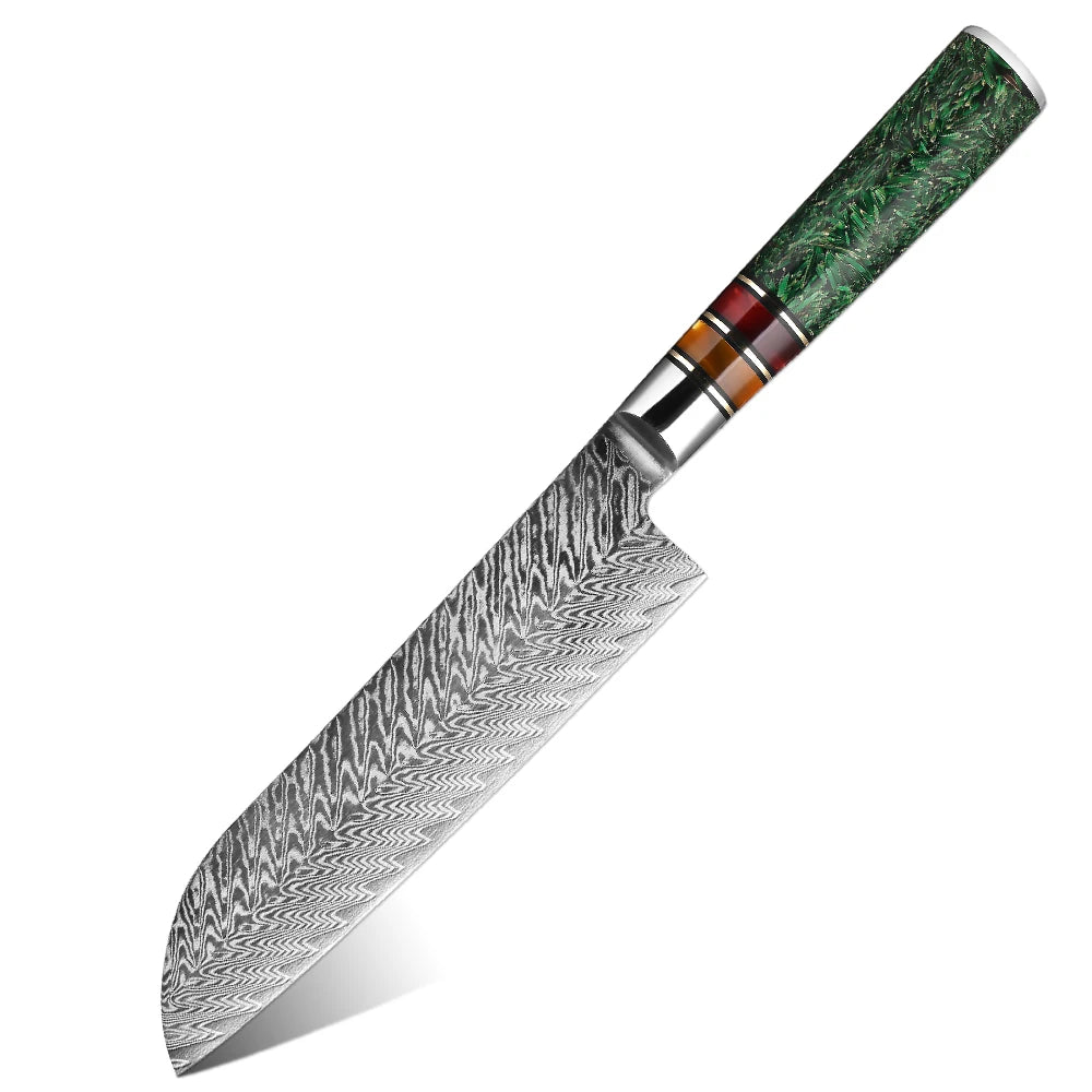 XITUO Damascus Steel Kitchen Knife Set – 1–6 Piece Chef Knives Damascus Kitchen Knife Set Qst Santoku Knife