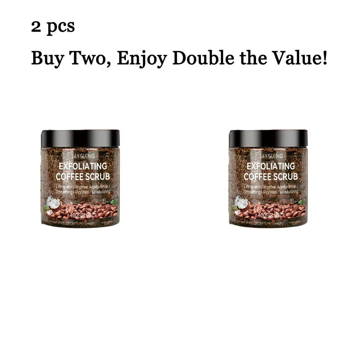 100g Coffee Body Scrub – Exfoliate & Smooth All Skin Types Body Scrub Qst 2 pcs