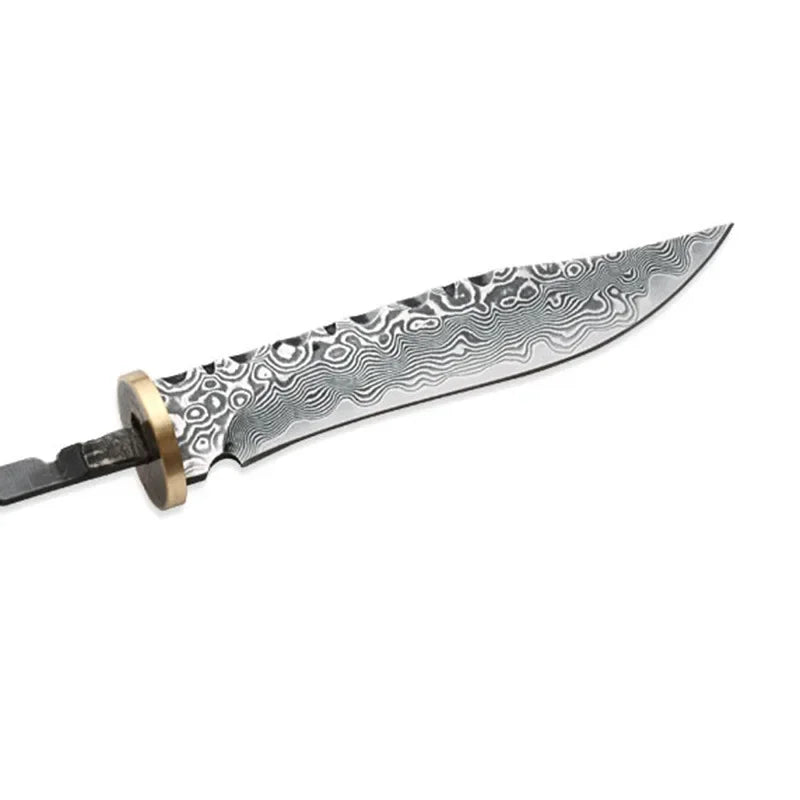 Swayboo 58HRC Damascus Steel DIY Knife Billet – Fixed Blade DIY Knife Billet Qst