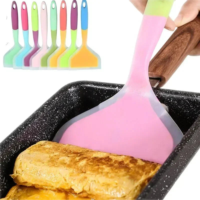 Silicone Spatula Wide Scraper – Heat-Resistant Cooking Utensil Silicone Spatula Qme