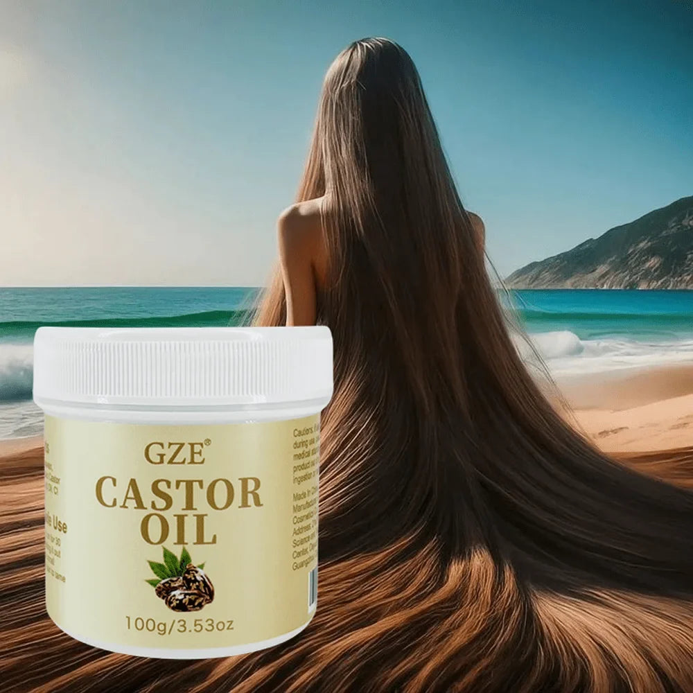 GZE Castor Oil Deep Conditioning Hair Treatment – Split Ends Hair Conditioning Oil Qme