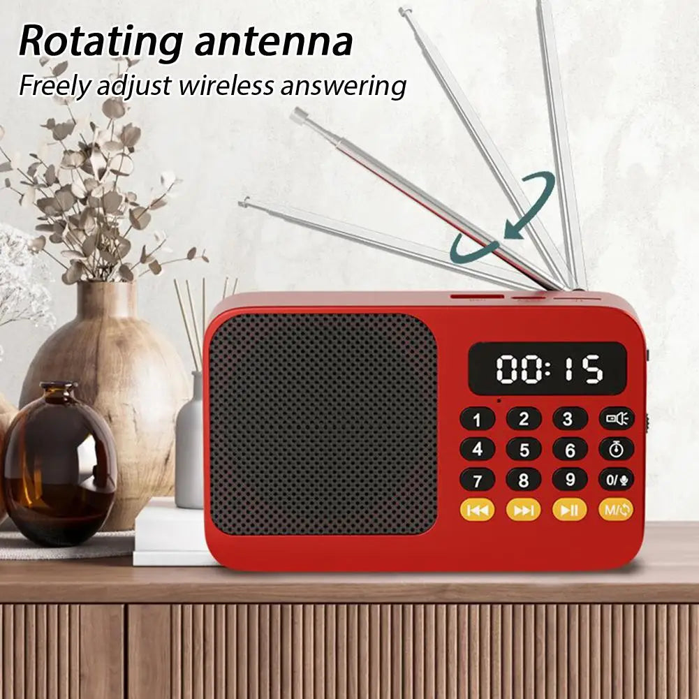 Portable Rechargeable FM Radio & MP3 Player – USB & TF Card Portable MP3 Radio Player Qme