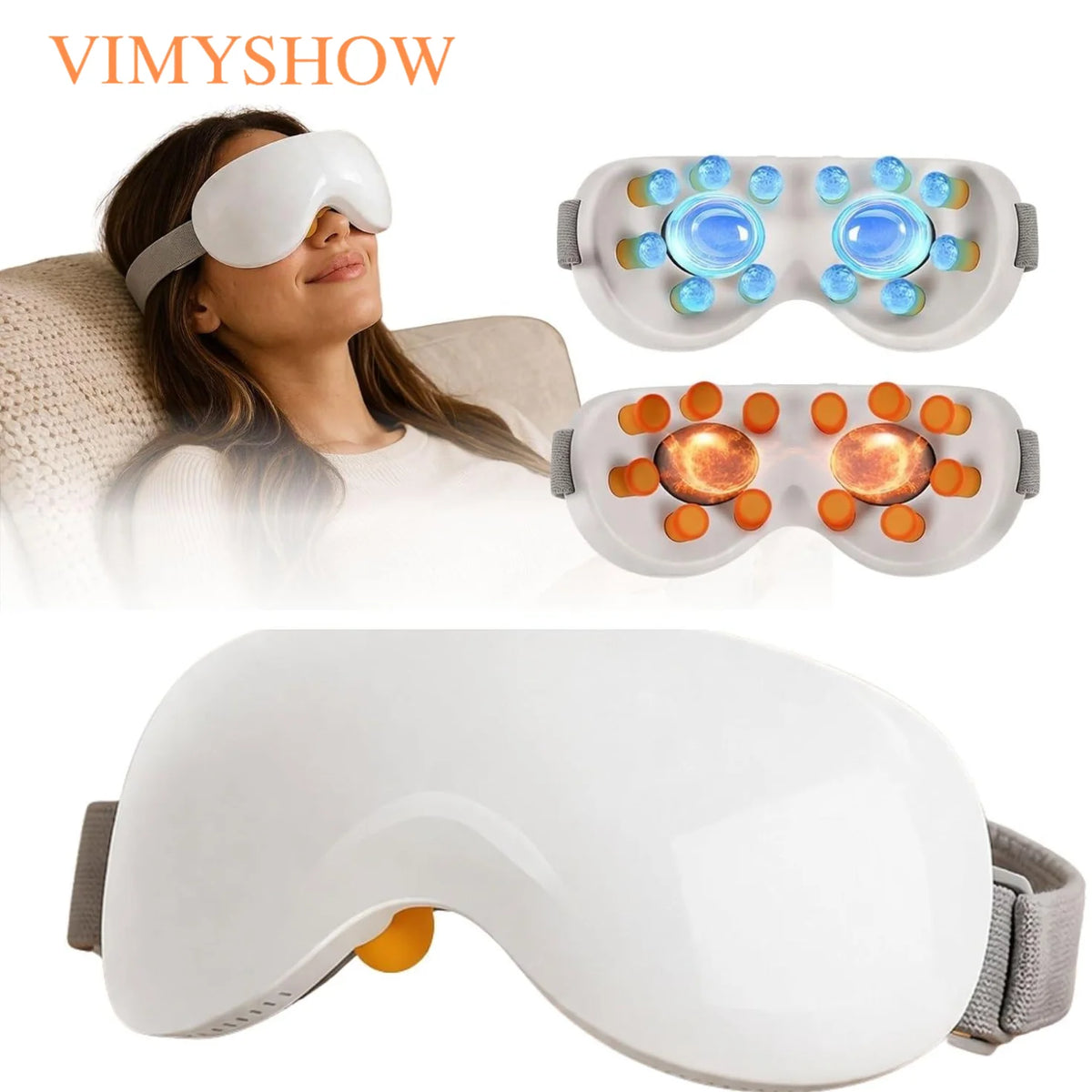 VIMYSHOW Smart Eye Massager – Cooling Vibration Eye Care Mask Eye Massager Device Qst