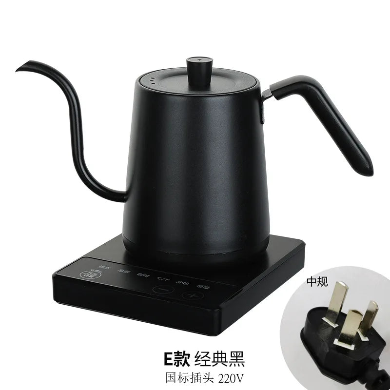 Electric Gooseneck Kettle with Temperature Control – Stainless Electric Gooseneck Kettle Qst Black AU