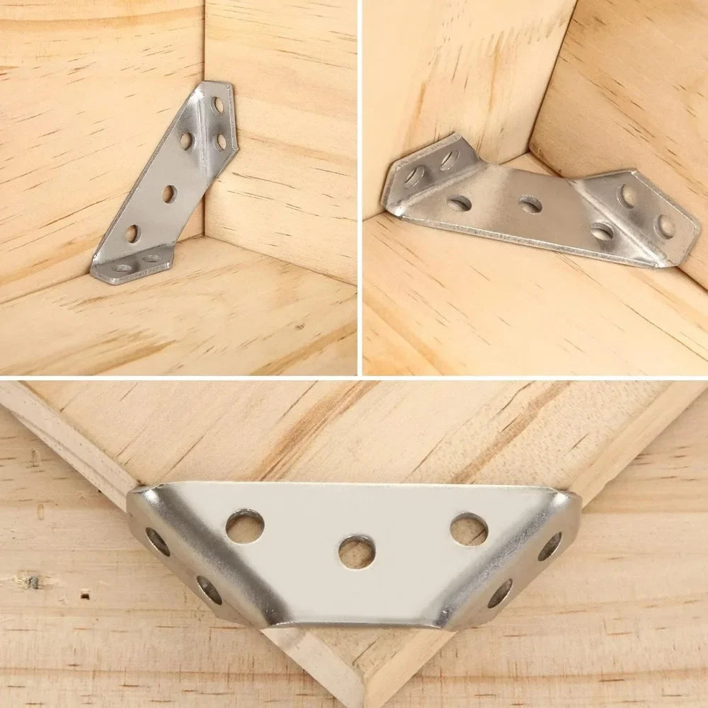 Stainless Steel Right Angle Bracket for Furniture & Cabinets Angle Bracket Qme