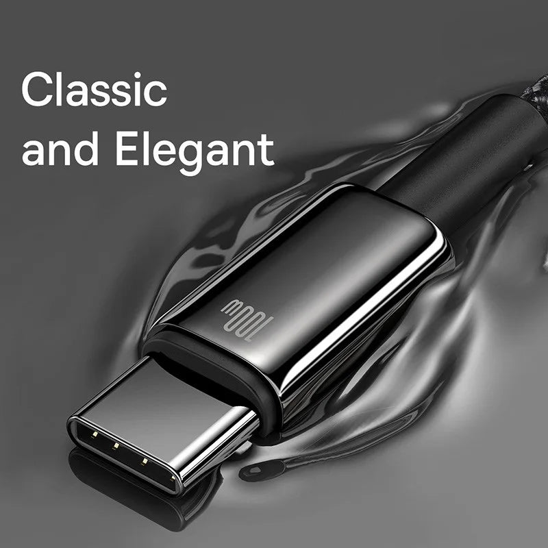 Baseus 100W USB-A to USB-C Fast Charging Nylon Braided Cable USB-C Charging Cable Qst