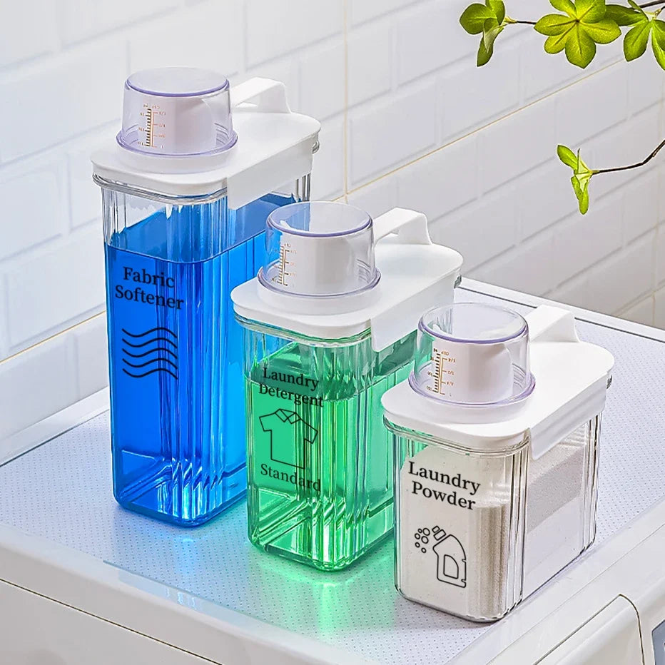 Airtight Laundry Detergent & Softener Dispenser | 3 Sizes Laundry Dispenser Qme