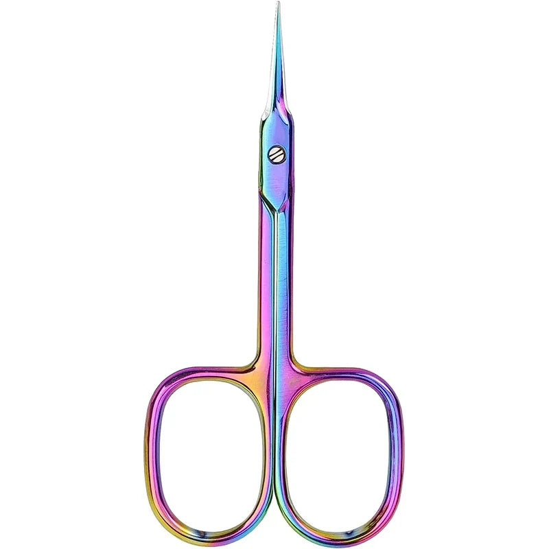 Qme Curved Tip Nail Scissors – Russian Manicure Shears Nail Grooming Scissors Qme MULTI