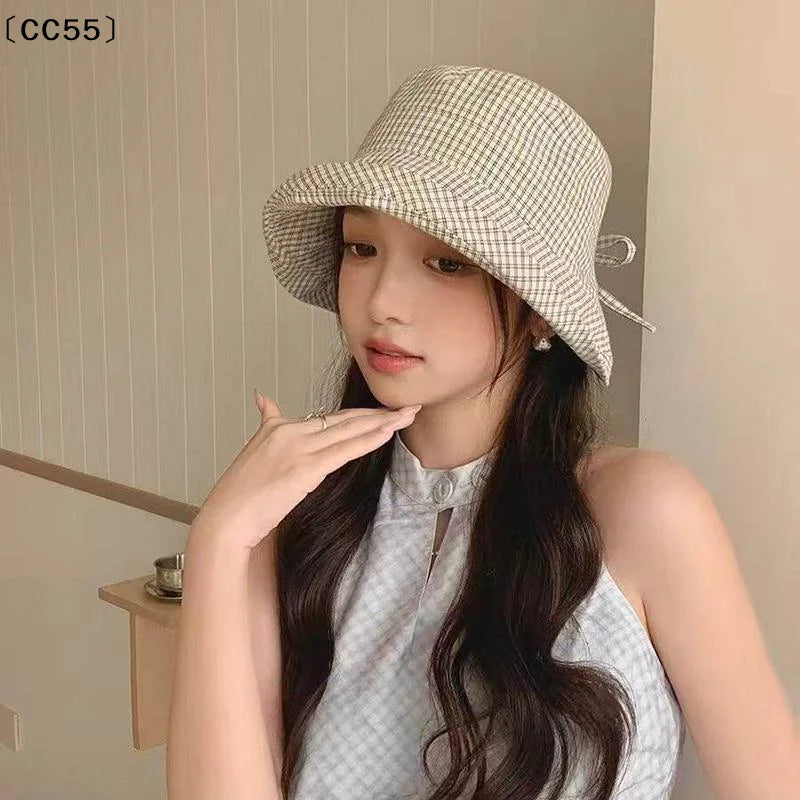 Women's Plaid Wide Brim Bucket Hat – Quick-Dry Sun Hat Bucket Hat Qst