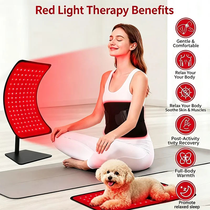ZONGKUNG 120 LED Red Light Therapy Panel 660nm 850nm Red Light Therapy Panel Qst
