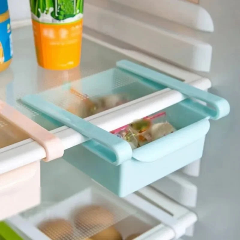 Slide Fridge Freezer Organizer Rack – Space-Saving Shelf Fridge Organizer Shelf Qme