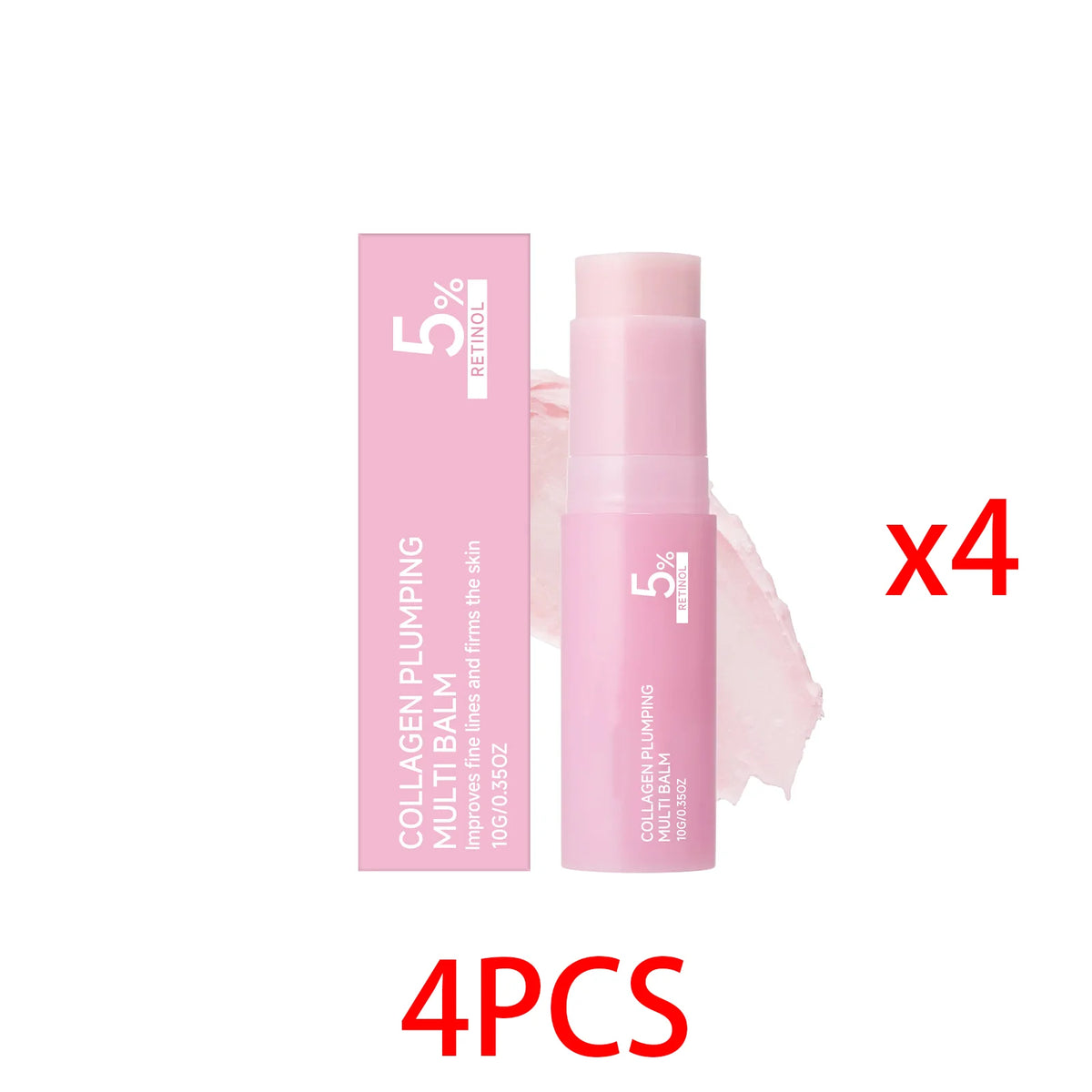 PDRN Pink Collagen Balm Stick – Retinol Firming Face Cream Collagen Face Balm Qst 4PCS