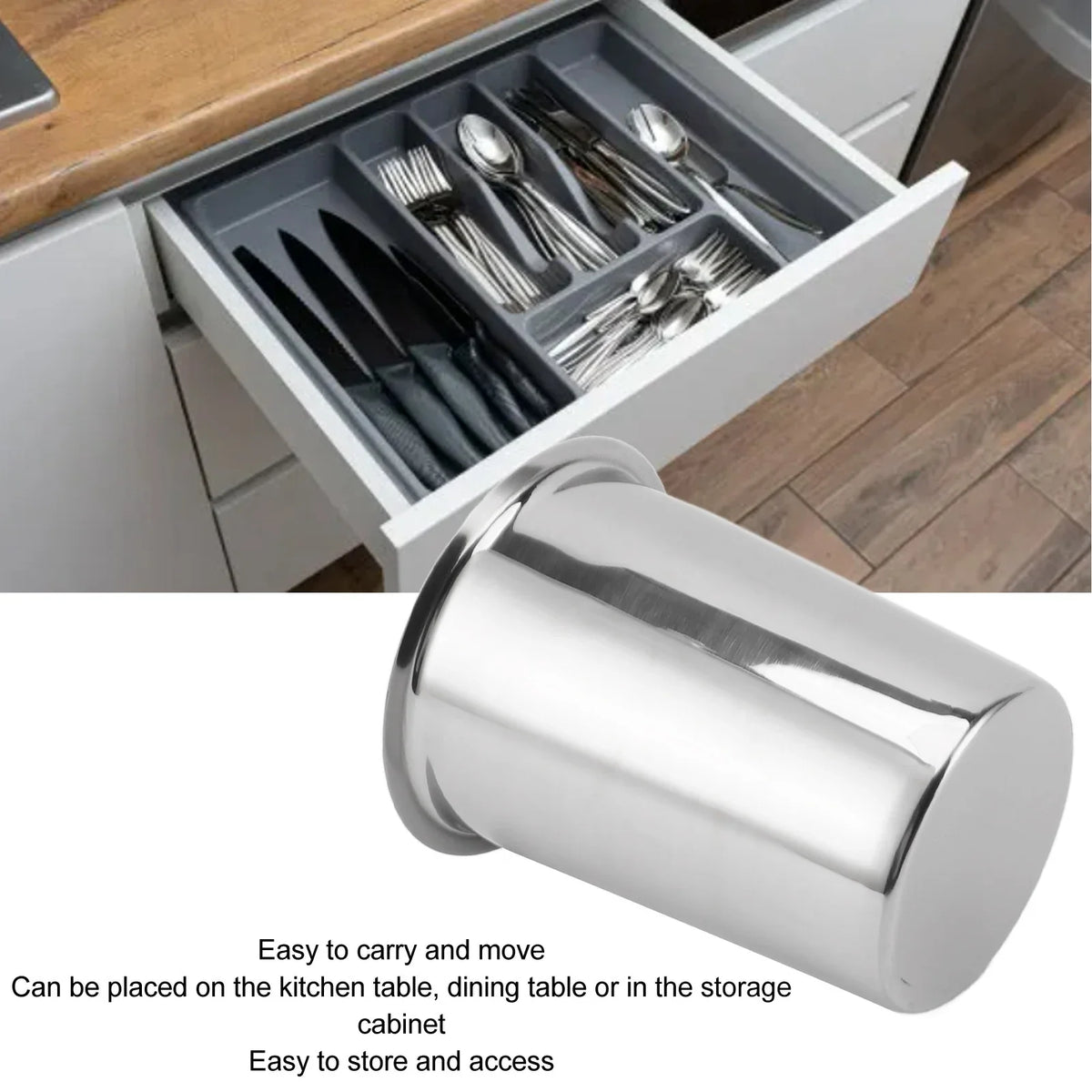 Stainless Steel Utensil Holder & Countertop Kitchen Organizer Utensil Holder Qme