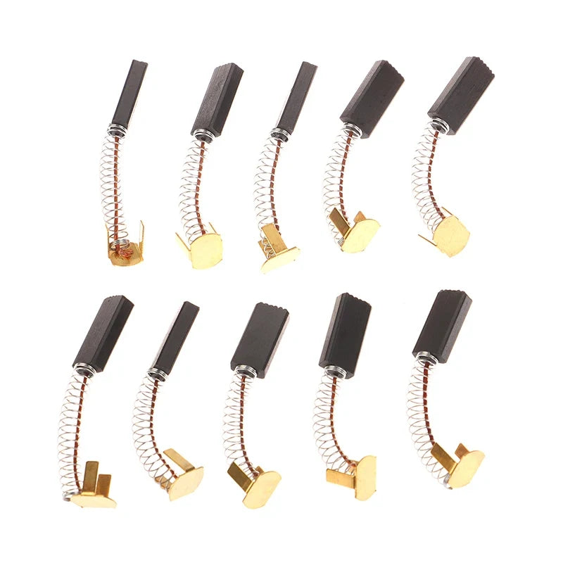 Motor Carbon Brushes 4–8mm | Power Tool & Machine Replacement Carbon Brush Set Qme 10PCS