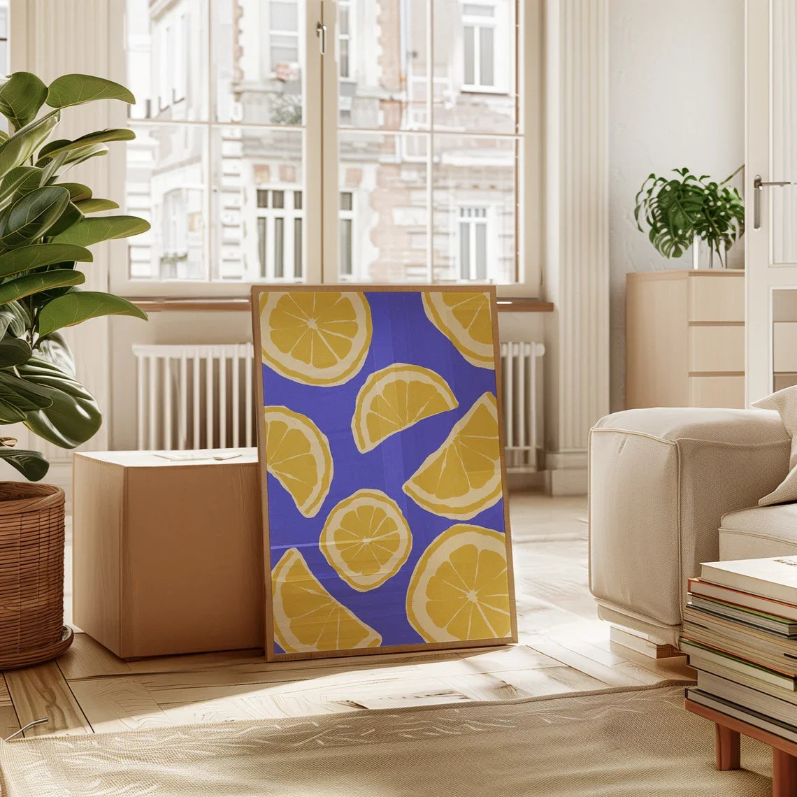 Lemon Citrus Canvas Wall Art – Modern Pop Art Print Canvas Wall Art Qst