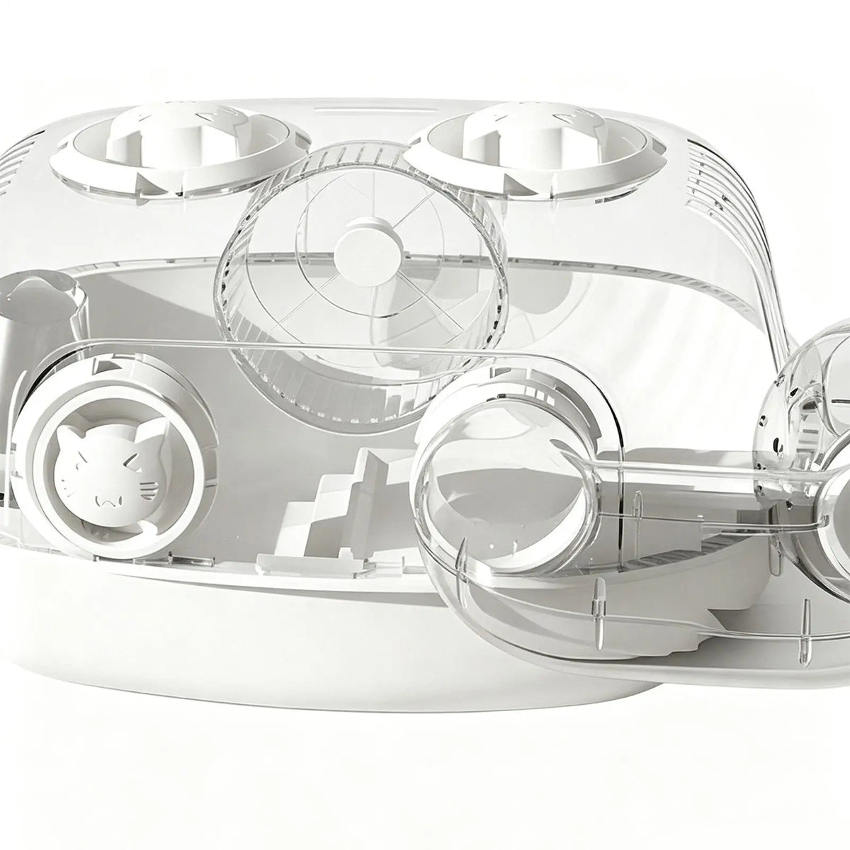 Double-Layer Hamster Cage Habitat with Tunnel | Small Pet Enclosure Small Pet Habitat Qme