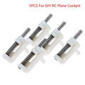 RC Plane Canopy Lock Cockpit Hatch Cover – 5 Pcs DIY Parts RC Aircraft Parts Qme White