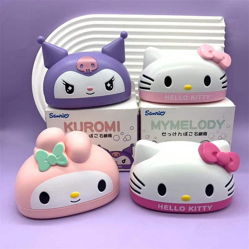 Hello Kitty Kuromi Soap Dish Holder | Kawaii Bathroom Décor Soap Dish Holder Qme