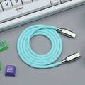 240W USB-C Liquid Silicone Fast Charging Cable – 6 Colors USB-C Charging Cable Qme Blue 0.5m