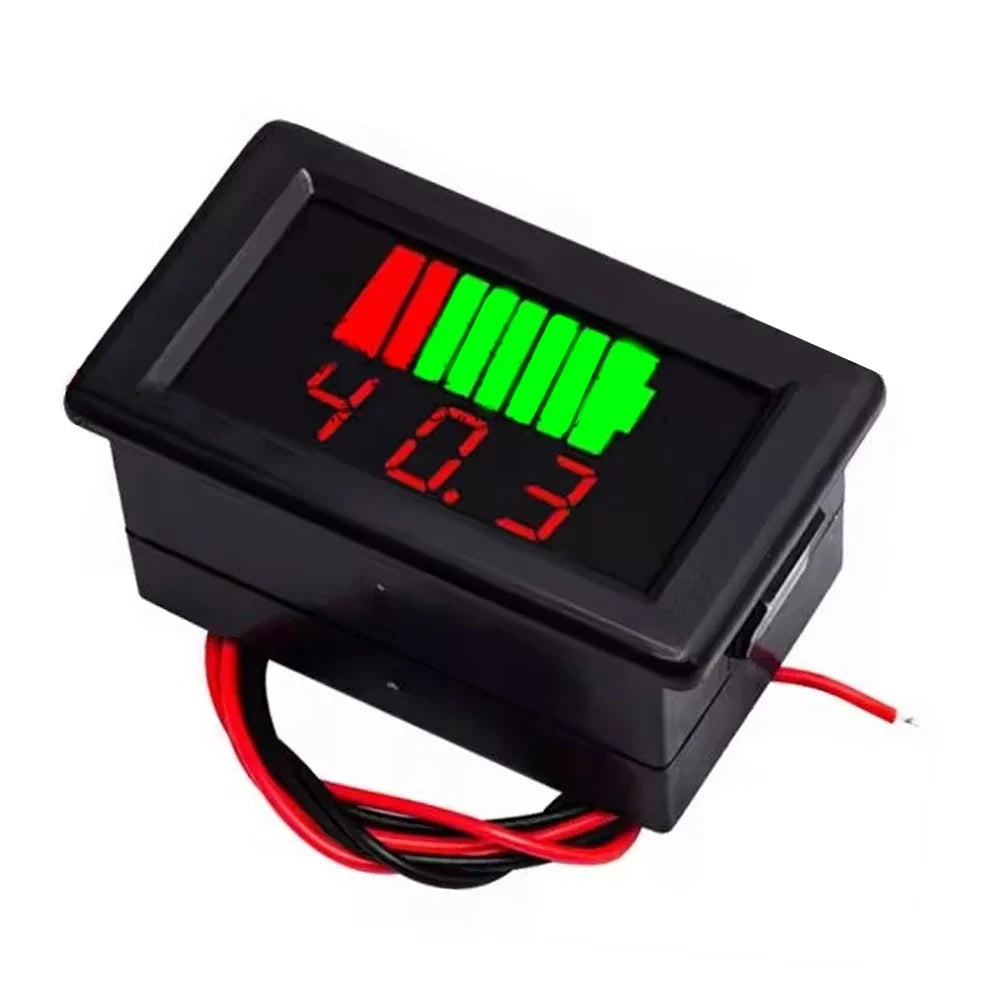 Digital Voltmeter 12-72V | Car, Marine & Motorcycle Battery Gauge Digital Voltage Gauge Qme water proof red