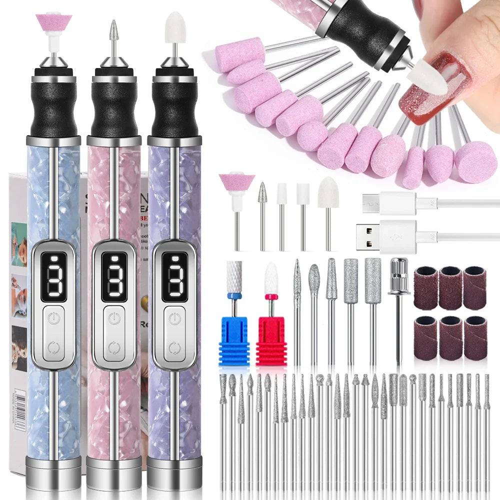 LINMANDA Cordless Electric Nail Drill Machine – 20000 RPM Electric Nail Drill Qme