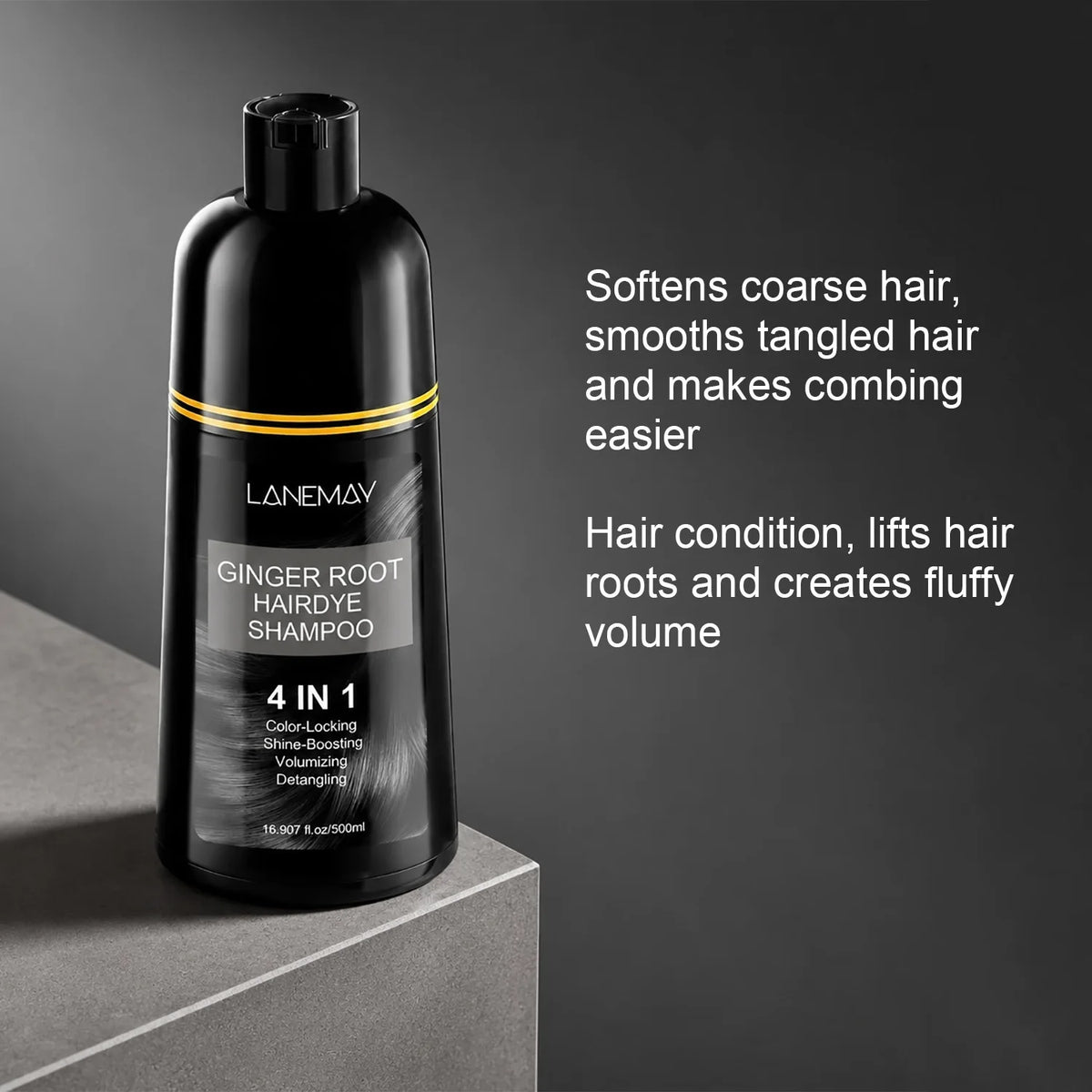 Ginger Root 4-in-1 Hair Dye Shampoo – Color & Nourish Hair Dye Shampoo Qst