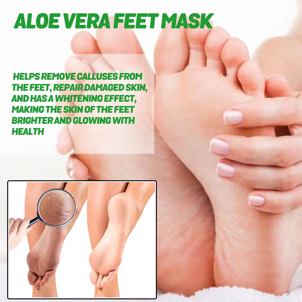 EELHOE Aloe Vera Exfoliating Foot Mask Pedicure Sock Pad Exfoliating Foot Mask Qst