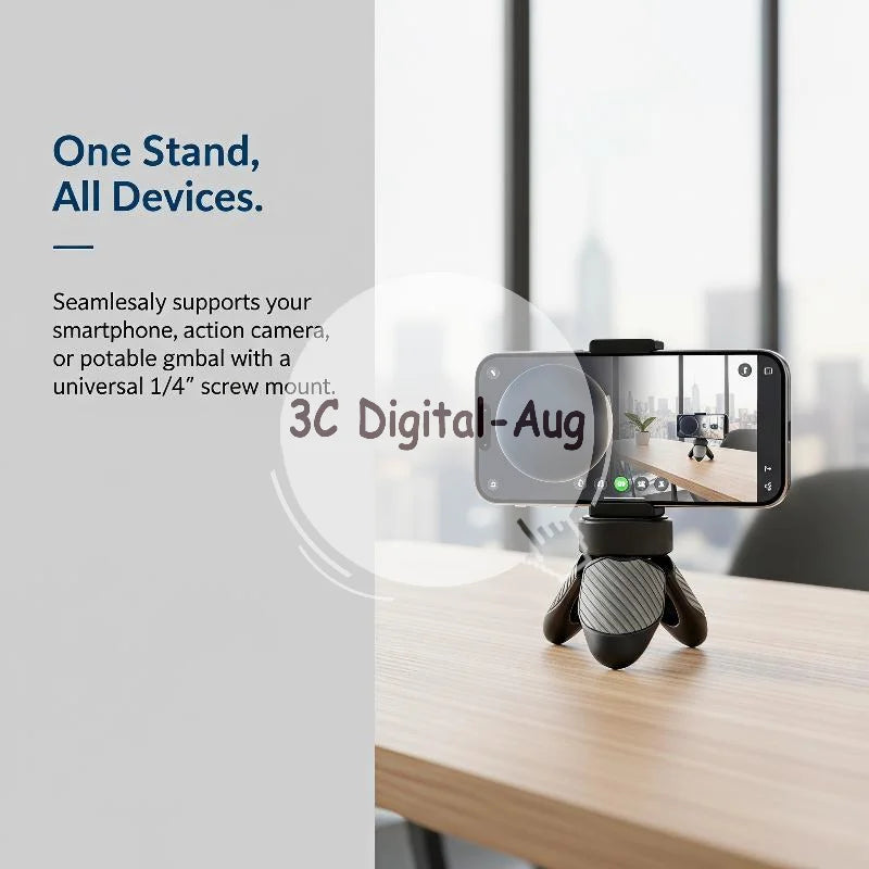 Mini Camera Tripod Stand 1/4" Universal Screw – Osmo & Action Mini Camera Tripod Qme Default Title
