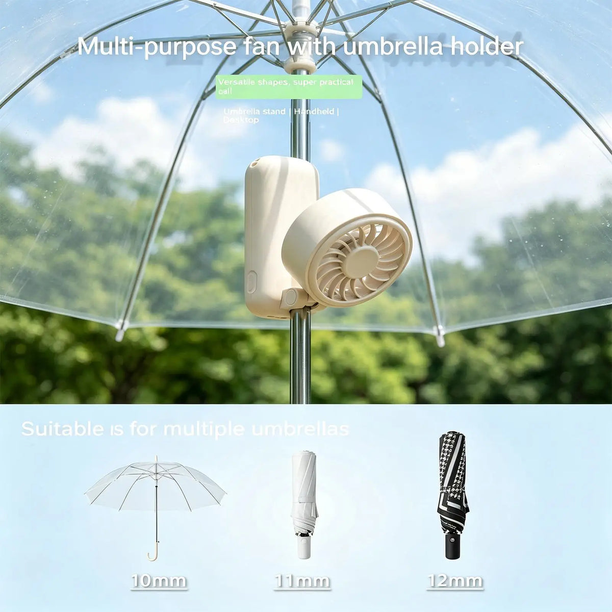 Rechargeable Clip Fan – 5-Speed Mini Portable Personal Fan Portable Clip Fan Qme
