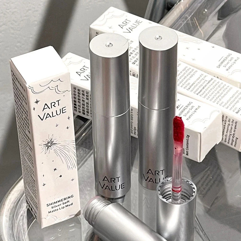Silver Tube Nude Matte Lipstick – 6 Colors, Waterproof Matte Lipstick Qme