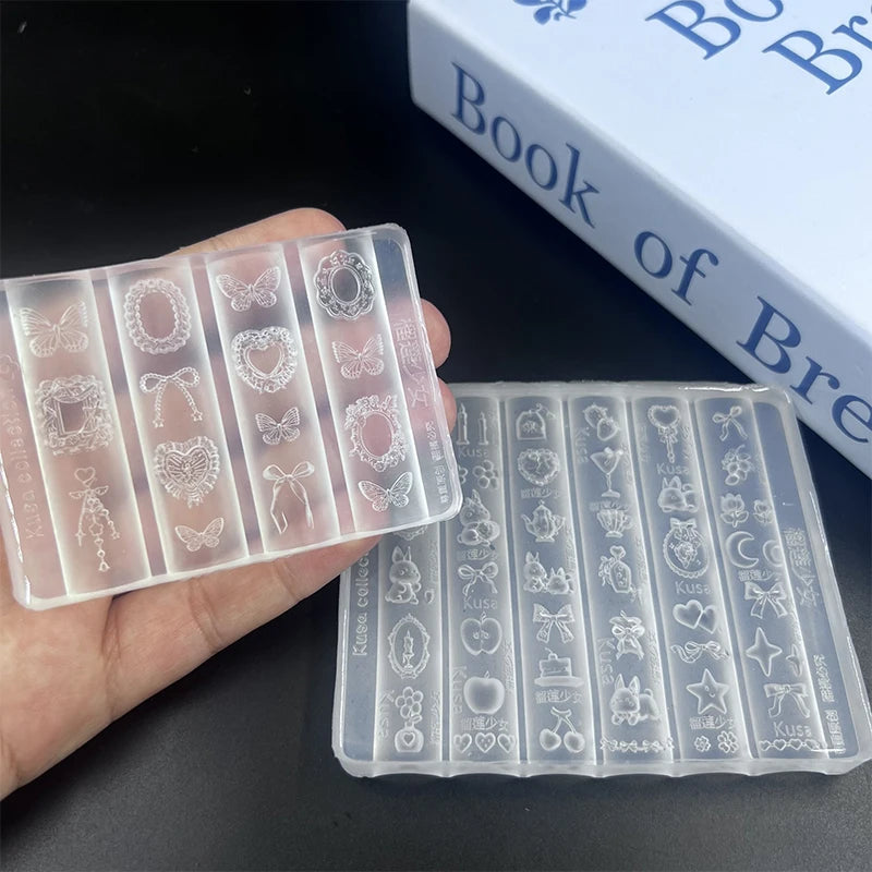 3D Silicone Nail Art Mold – Bow, Rabbit & Flower Designs Nail Art Mold Qst