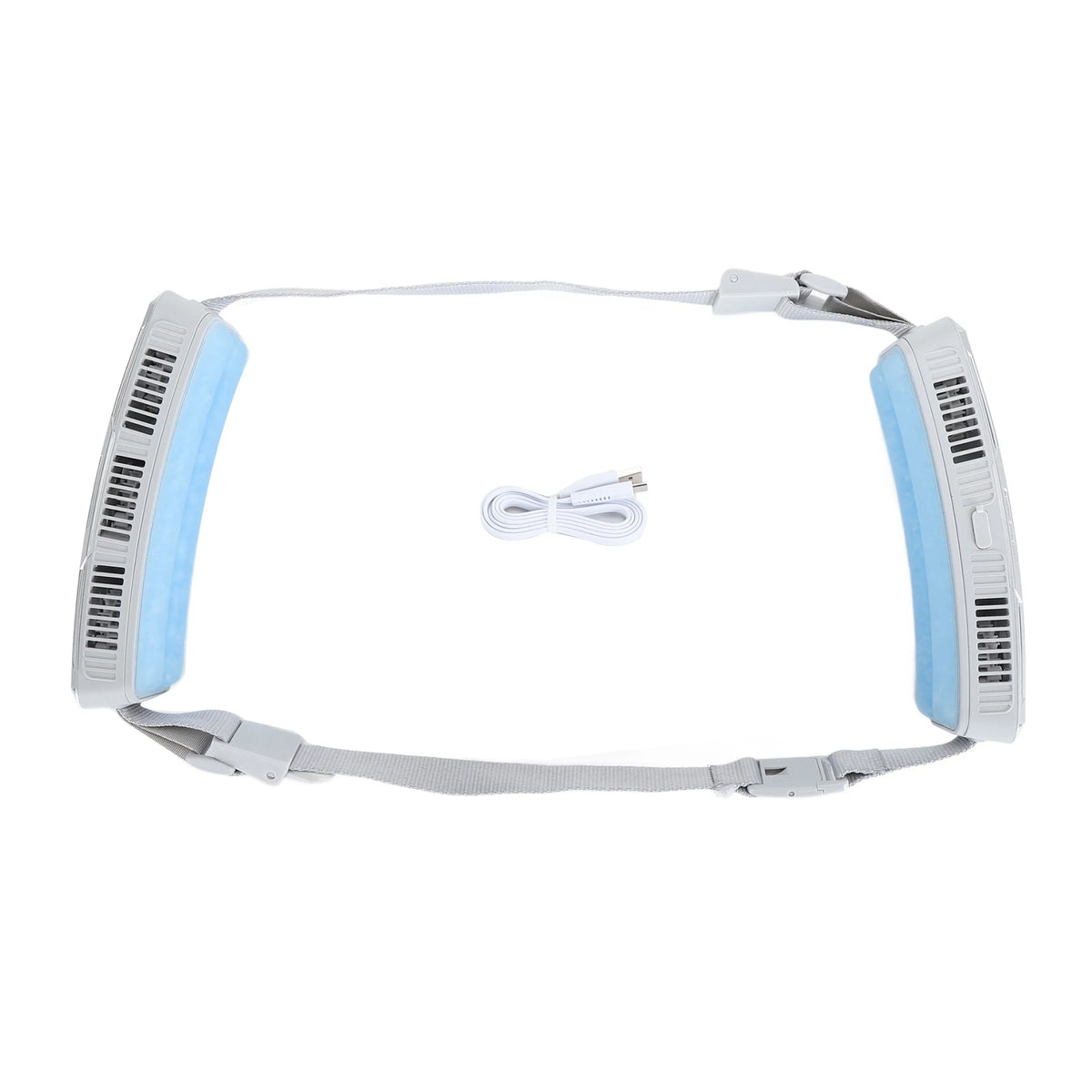 Wearable Waist Belt Fan – 3-Speed Hands-Free Cooling, 5000mAh Wearable Belt Fan Qst Silver