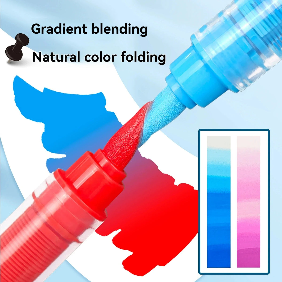 Qme Brush Tip Acrylic Paint Markers | Direct-Liquid Ink Acrylic Paint Markers Qme