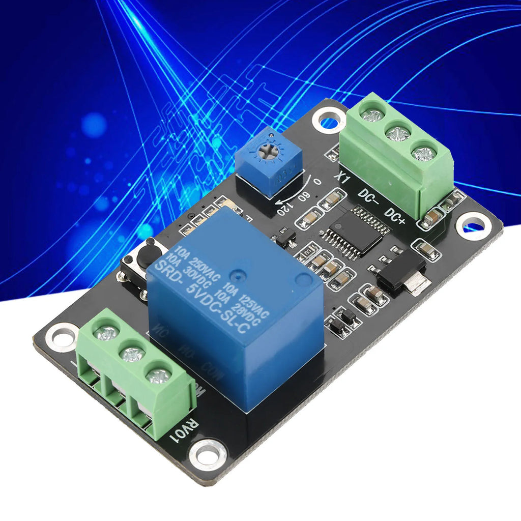 TRM01 Delay Timer Relay Module 5V 12V 24V – 555 Timer Switch Timer Relay Module Qst