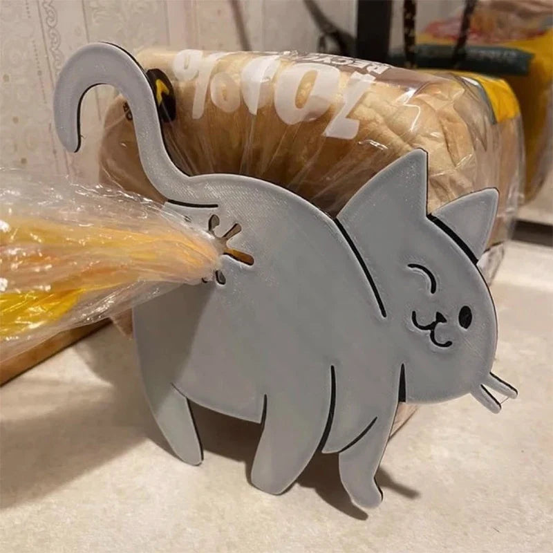 3D Cat Butt Bread Bag Clip – Novelty Snack Sealing Gadget Novelty Bag Clip Qme