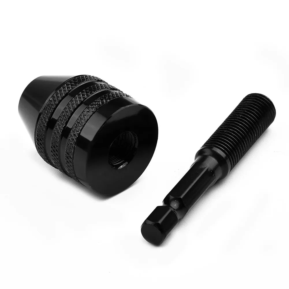 1/4" Hex Shank Keyless Drill Chuck Conversion Adapter Bit Drill Chuck Adapter Qme